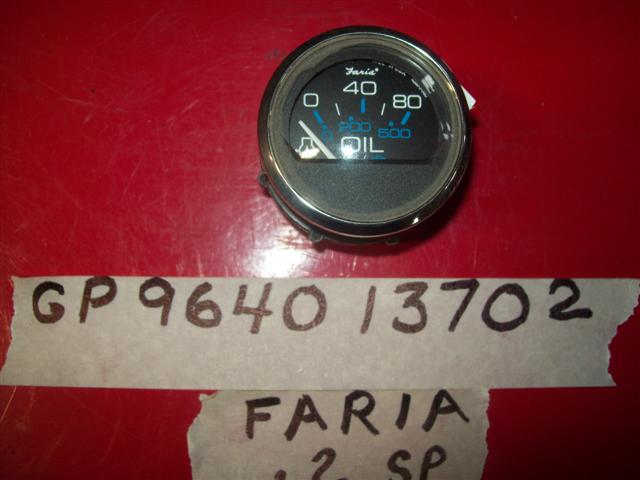 Faria Chesapeake Black SS Oil Pressure Gauge GP9640 13702